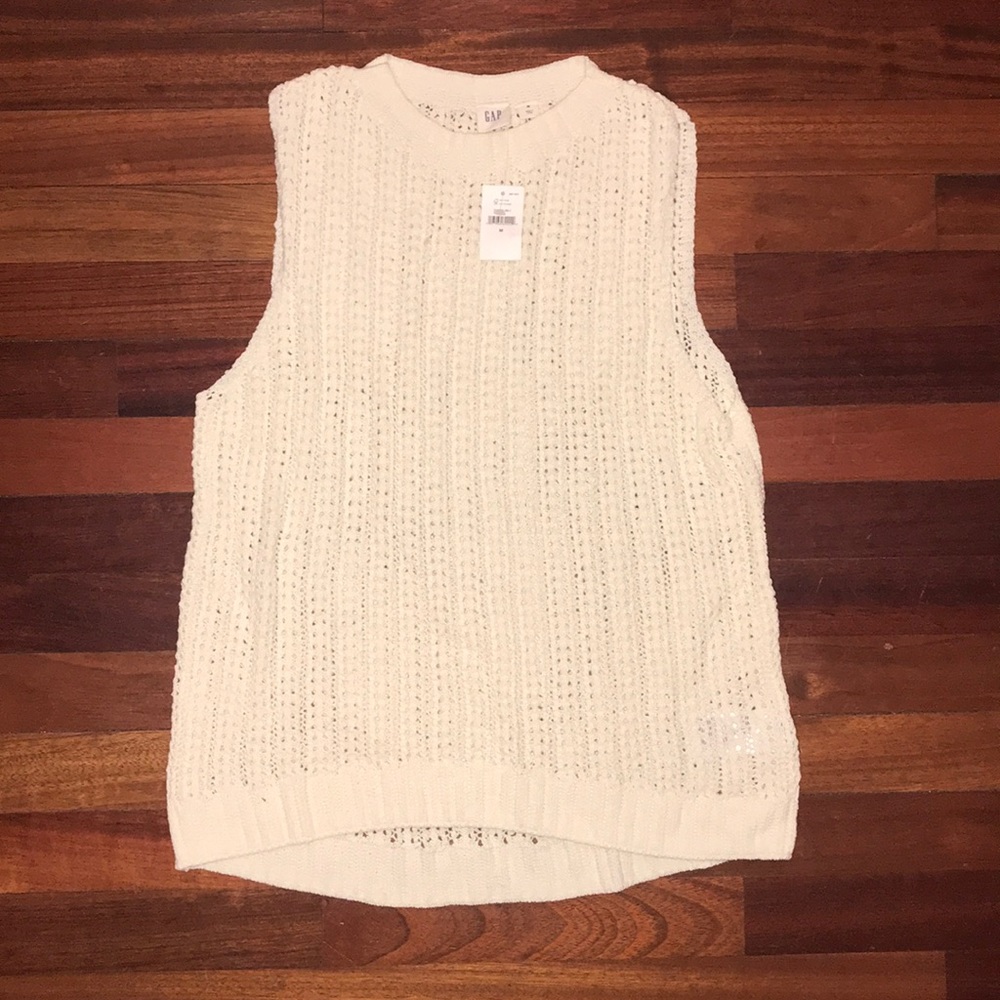 White sweater from Gap. New with tags!